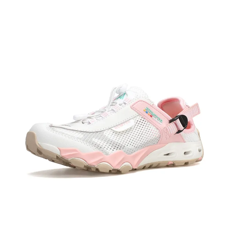 HUMTTO River Trekking Shoes Women's White Light Pink-1