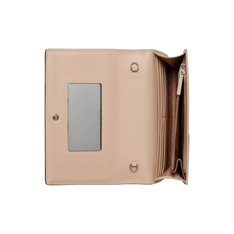 GUCCI GG Marmont Canvas Wallet Women's Beige & Ebony-6
