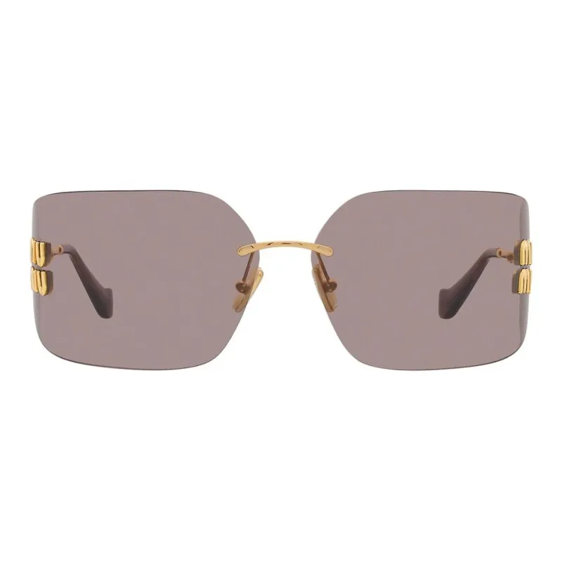 MIU MIU Square Sunglasses Women's Gold-1