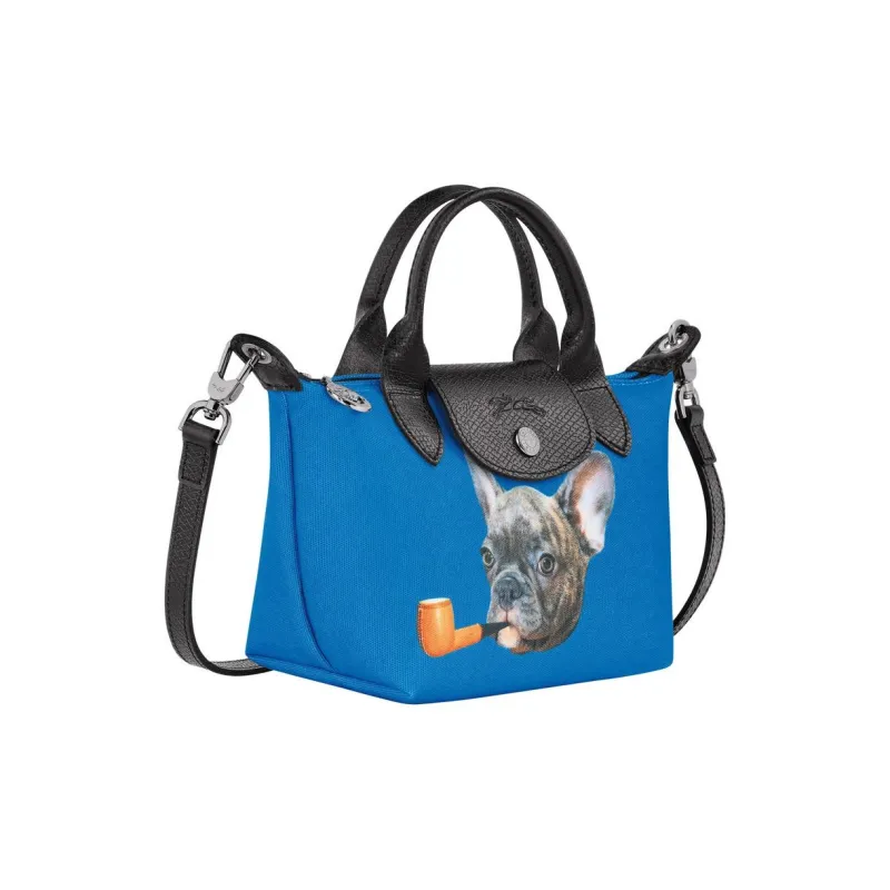 LONGCHAMP ToilerPaper Collaboration Fabric Tote Bag Shopping Bag Handbag Crossbody Bag Regular Women's Blue-2