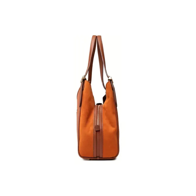 COACH Lori Suede With Leather Handbags Shoulder Bags Women's Canyon Russet-3