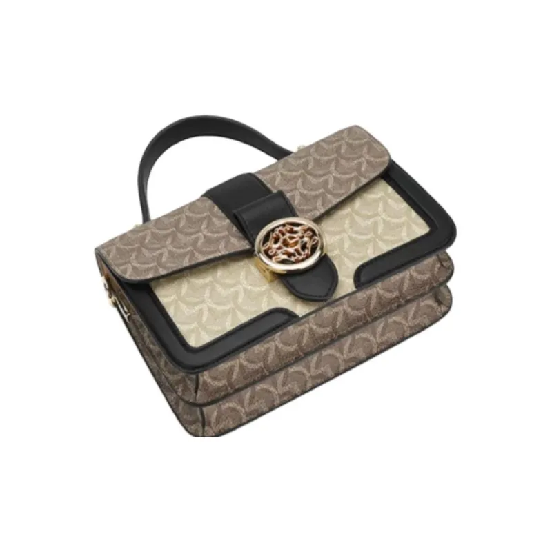 GOLDLION PVC Portable Crossbody Bag Shoulder Bag Women's Black-4