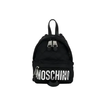 MOSCHINO Polyamide With Leather Handbag Backpack Mini Women's Black