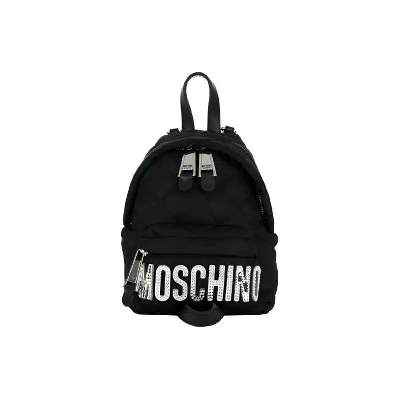 MOSCHINO Polyamide With Leather Handbag Backpack Mini Women's Black-0