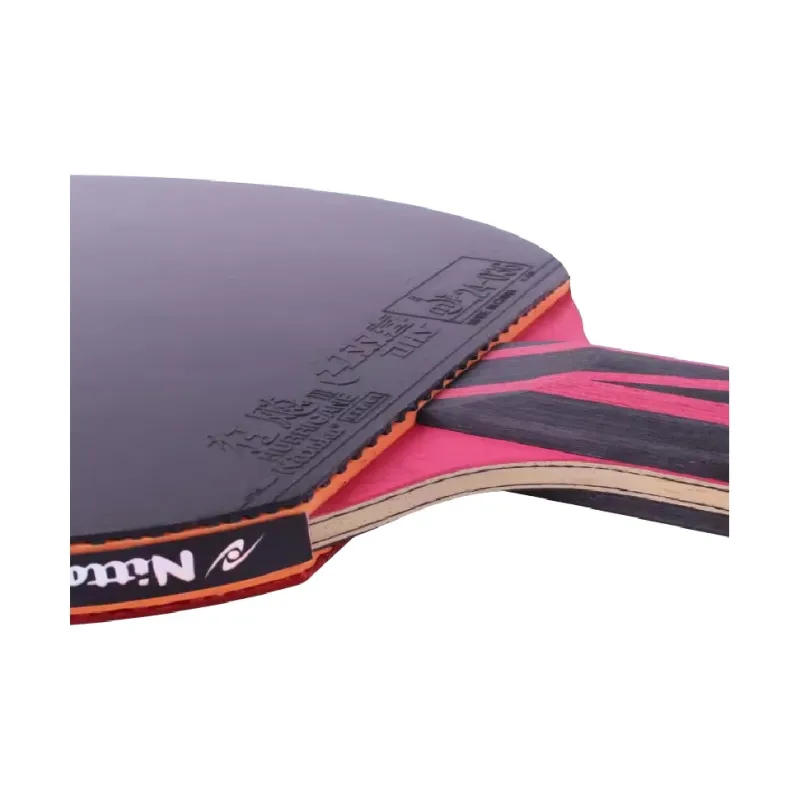 NITTAKU N802R Ping Pong Paddles Unisex All Wood With Carbon Fiber-3
