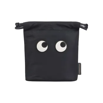 Anya Hindmarch Fabric Coin Purse, Clutch Handbag Women's Black