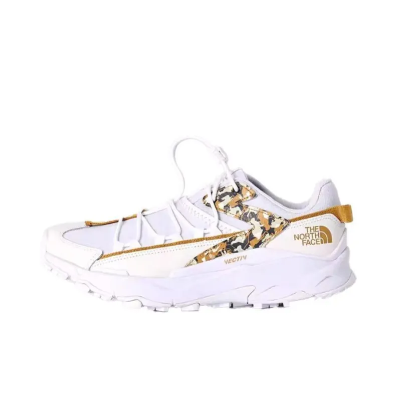 THE NORTH FACE Vectiv Cushioning, Slip Resistant, Abrasion Resistant, Lightweight Low Top Hiking Shoes Men's White Gold-0