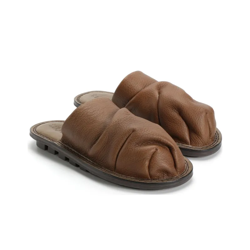 Trippen Wrap-toe Slippers Men's Brown-2