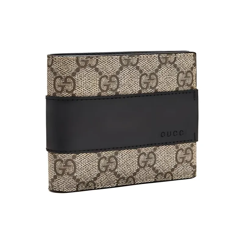 GUCCI Artificial Leather Wallet Men's Ebony/Black-2