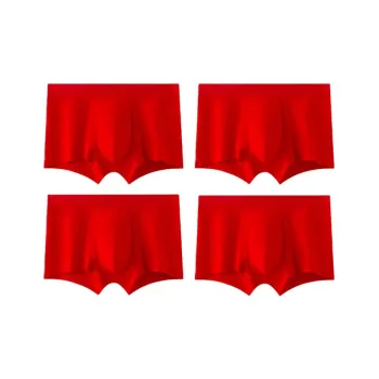 Master Underpants Men's 4 Pack Lucky Red