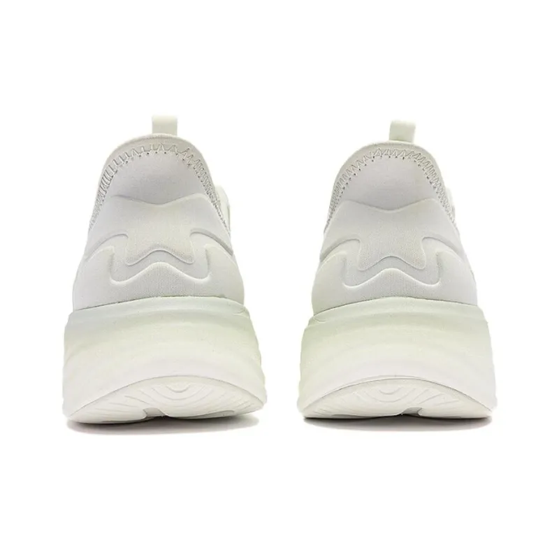 QIAODAN Lightweight Anti-Slip Low-Top Instant Slip Technology Casual Running Shoes Women's White Green-4