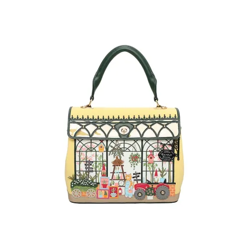 Vendula PU Crossbody One Shoulder Handbag Large Size Women's Yellow Green