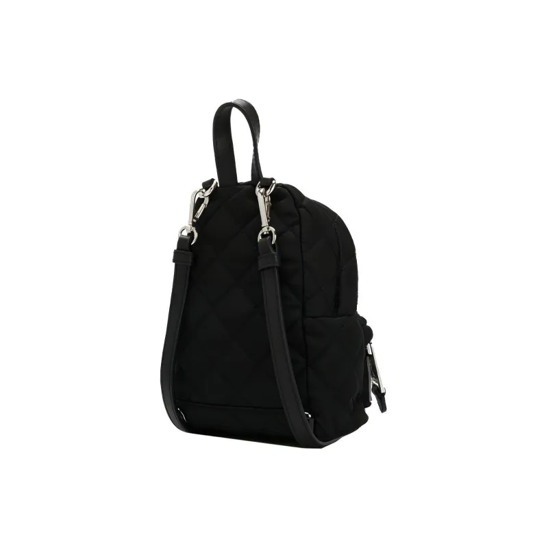 MOSCHINO Polyamide With Leather Handbag Backpack Mini Women's Black-3