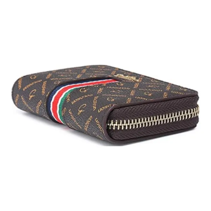 GOLDLION PVC Wallet Women's Light Coffee/Coffee-2