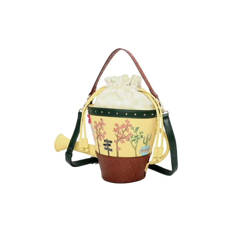 Vendula PU Shoulder Bag, Crossbody Bag, Handbag Medium Size Women's Yellow-1