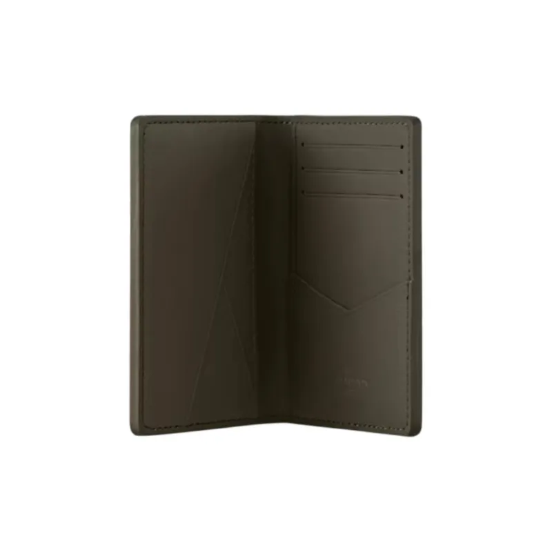 LOUIS VUITTON Cow Leather Wallet Men's Khaki Green-6