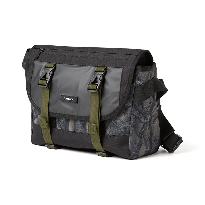 COMBACK Polyamide Messenger Bag, Crossbody Bag Medium Size Unisex Black-1