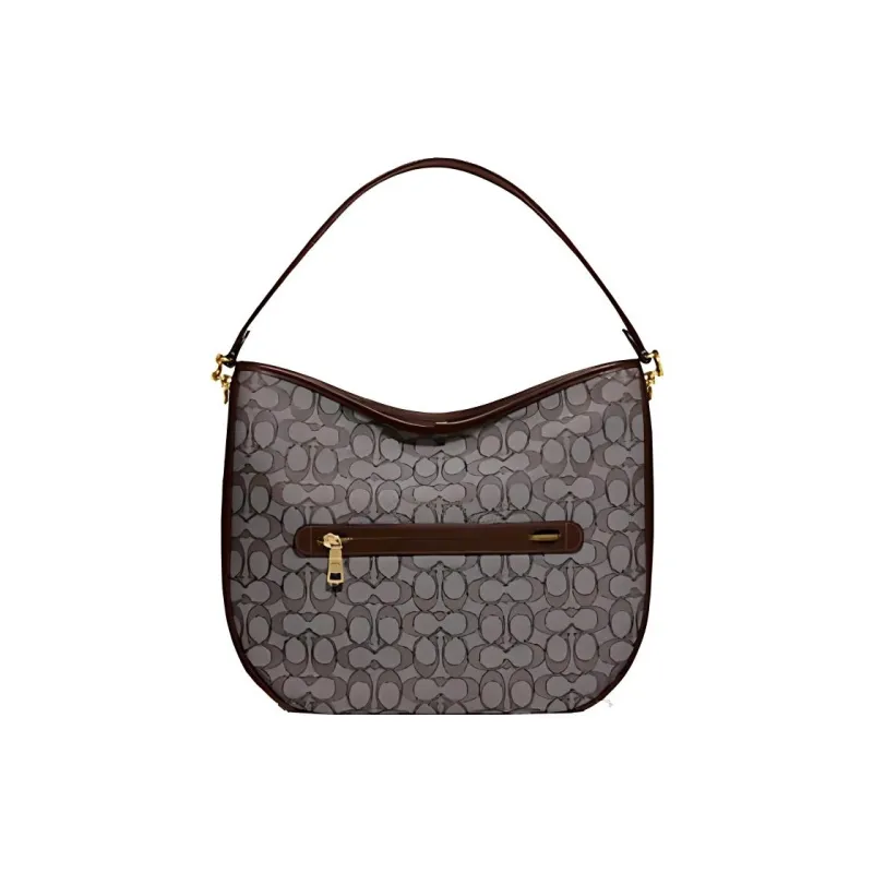 COACH Leather Shoulder Bag, Crossbody Bag Women's Brown-3