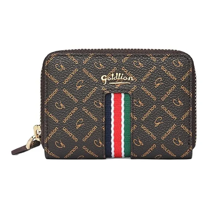 GOLDLION PVC Wallet Women's Light Coffee/Coffee-0