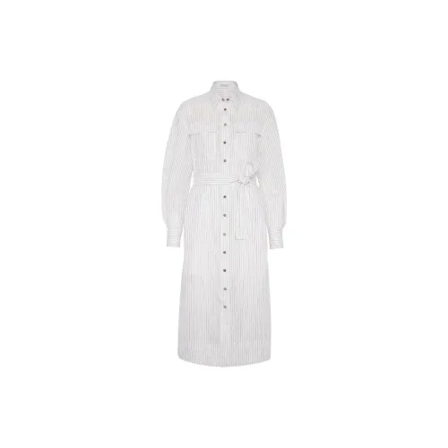 Brunello Cucinelli Long-Sleeved Dresses Women's White