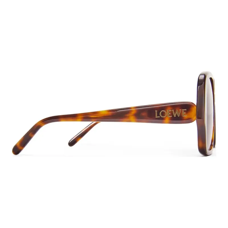 LOEWE Acetate Irregular Shape Sunglasses Women's Brown-2