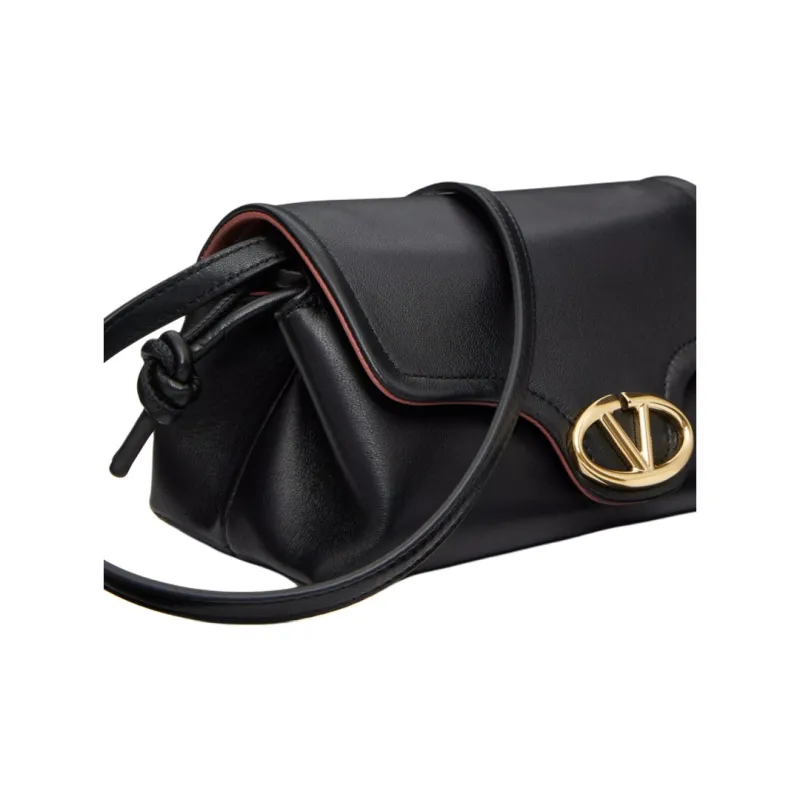 Valentino VLogo Plaque Foldover Top Shoulder Bag-5