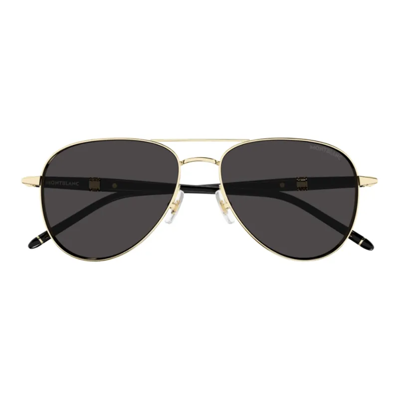 MONTBLANC Metal Aviator Sunglasses Unisex Black-1