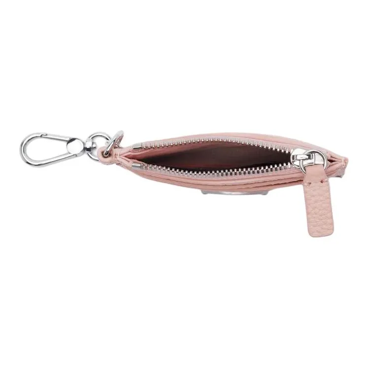 LACOSTE Calfskin Card Holder Women's Cherry Blossom Pink-2