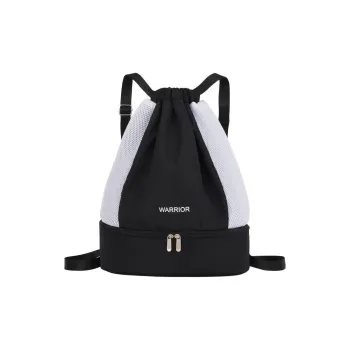 Warrior Polyester Backpack Medium Size Unisex Black
