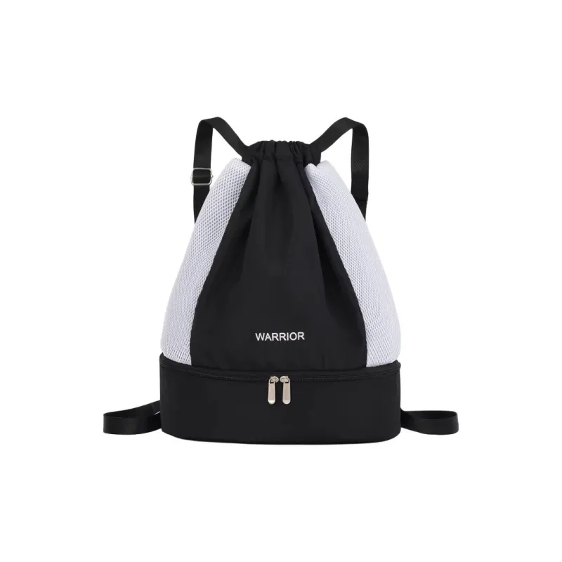 Warrior Polyester Backpack Medium Size Unisex Black-0