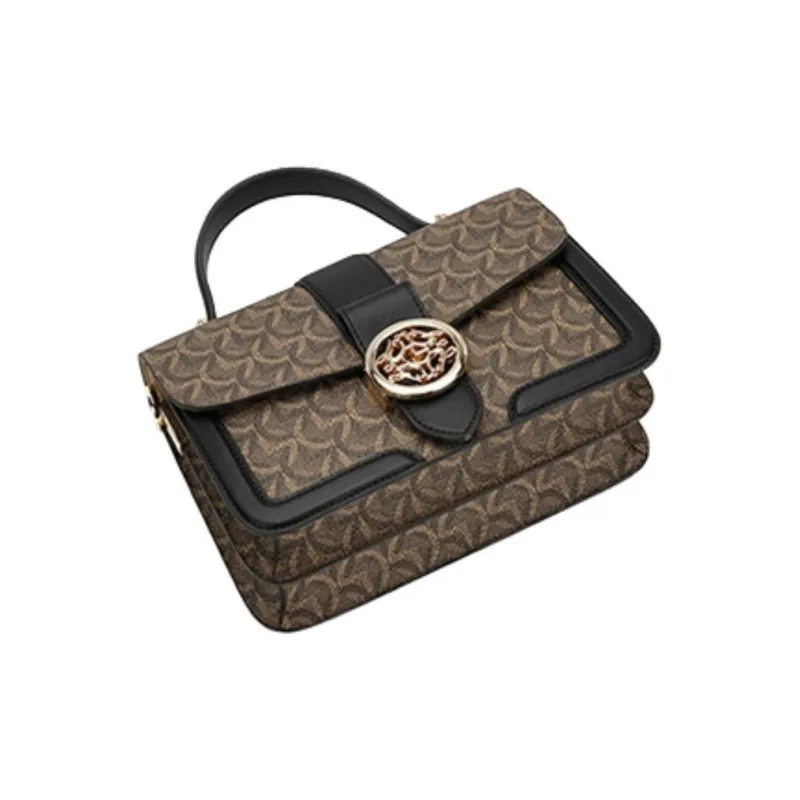 GOLDLION PVC Portable Crossbody Bag Shoulder Bag Women's Black-11