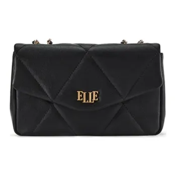 ELLE Cow Head Leather Portable Crossbody Bag Shoulder Bag Medium Size Women's Black/White/Cherry Blossom Pink
