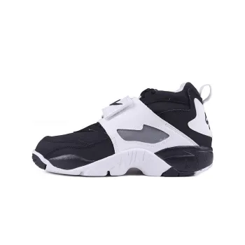 Nike Air Diamond Turf Cushioned Slip Resistant Mid Top Basketball Shoes GS Black White