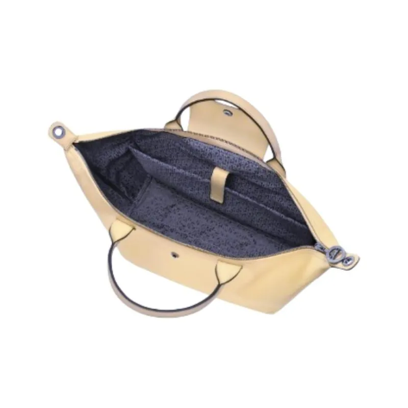 LONGCHAMP Le Pliage Xtra Cow Leather Dumpling Bag, One Shoulder Handbag Regular Women's Yellow-3