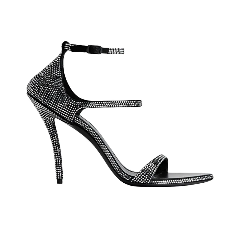 Balenciaga Honey Strap Sandals 11cm Women's Black-1