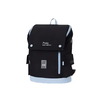 Villelon Nylon Backpack Regular Unisex Classic Black/Premium Gray/Light Blue/Leather Pink/Light Khaki