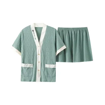 The Story Of The Flower Season Pajama Set Women's Ocean Green