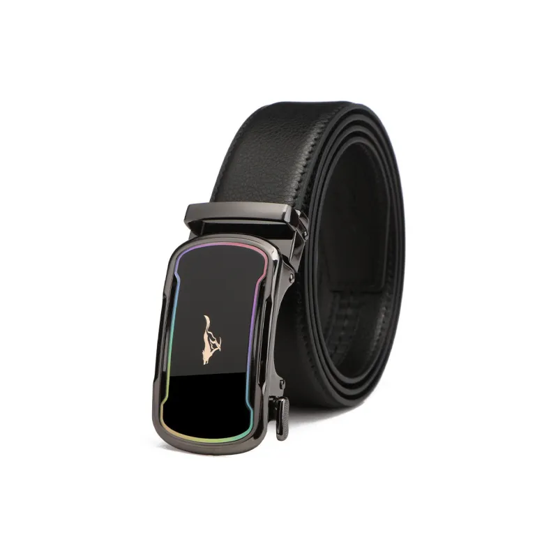 SEPTWOLVES Genuine Leather Automatic Buckle Business High End Belt Authentic Leather Belts Men's Width  3.5cm-1