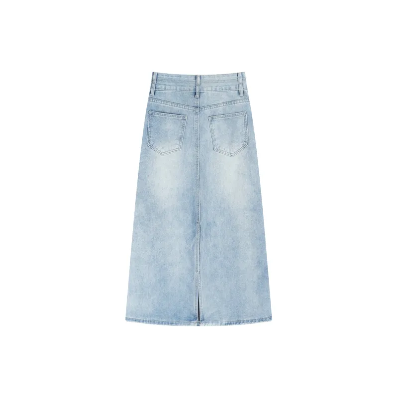 DGMZ SS24 Denim Long Skirts Women's Blue-1