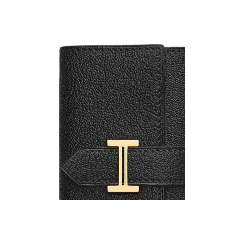 HERMES Bearn Mysore Goat Skin Key Pouch Unisex 89 Noir Black-6