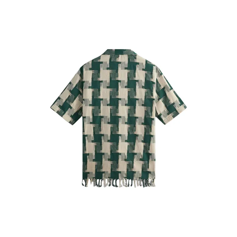 KITH Jumbo Houndstooth Boxy Collared Overshirt-1