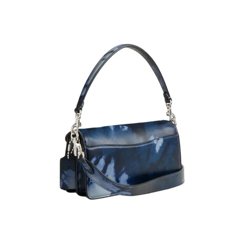 COACH Tabby Smooth Leather Handbag, Shoulder Bag Trumpets Women's Light Antique Nickel & Night Marine Blue-1