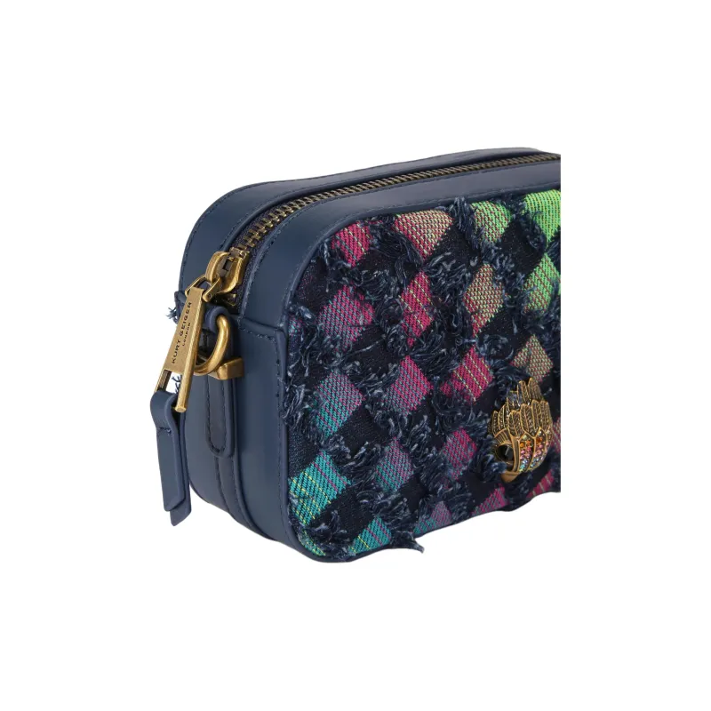 Kurt Geiger London Denim Camera Bag Shoulder Bag Crossbody Bag Small Size Women's Blue & Multicolor-4