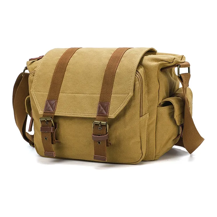 TTaG．baG Polyester Shoulder Bag Crossbody Bag Regular Unisex Army Green/Earth Yellow-4