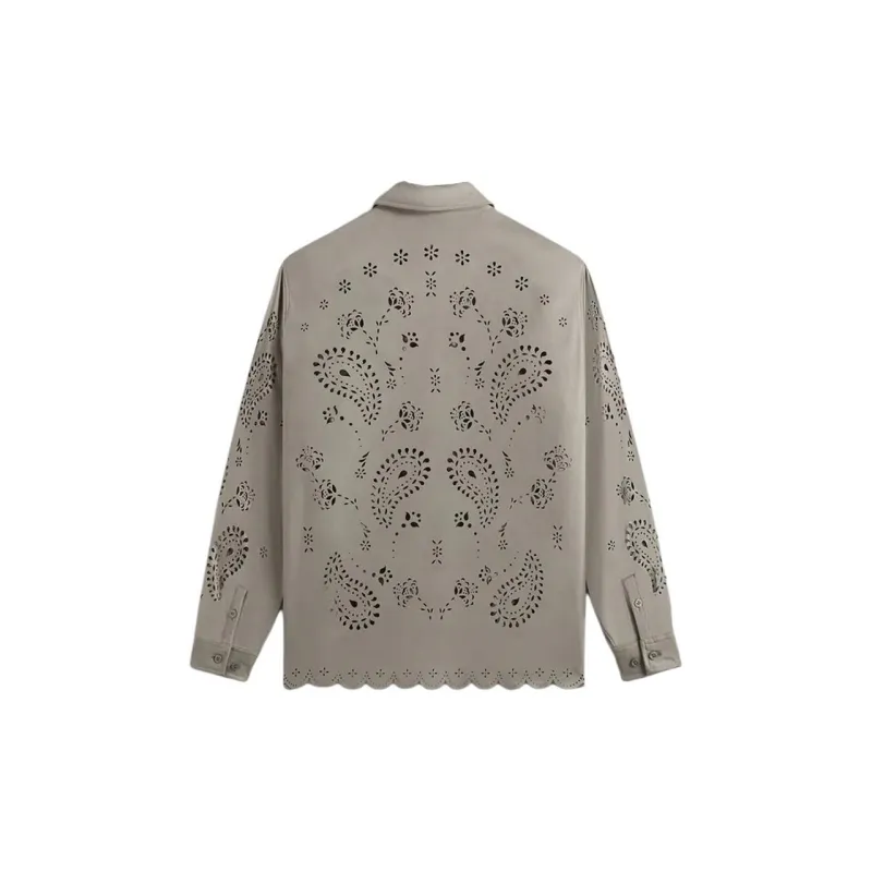 KITH Isaac Microsuede Long Sleeve Buttondown-1