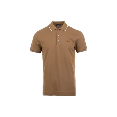 Ermenegildo Zegna Polo Shirts Men Light Brown