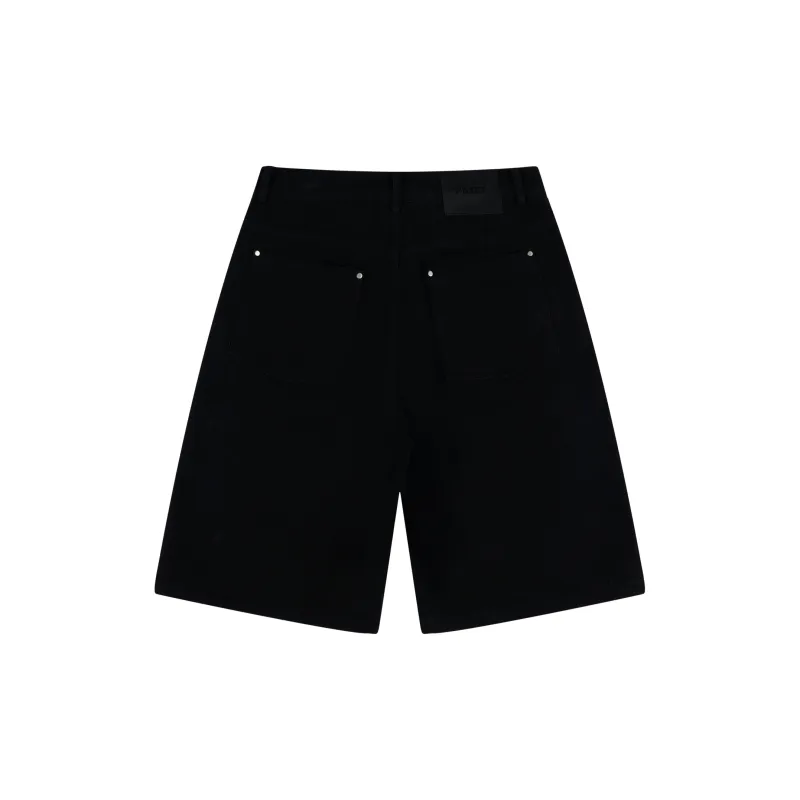 PASET Denim Shorts Unisex Black-1