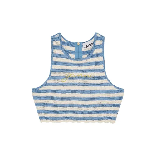 GANNI Tank Tops Women's Glacier Lake Blue