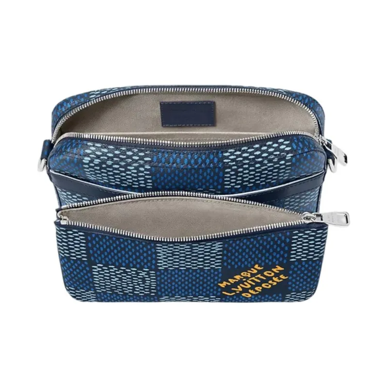 LOUIS VUITTON Trio Messenger Damier Heritage Blue-5