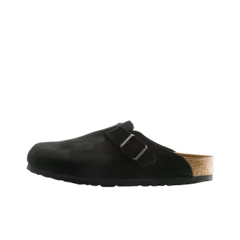 Boston Birkenstock Soft Footbed Suede 'Black'
